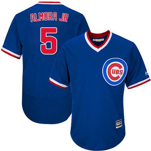 Cubs #5 Albert Almora Jr. Blue Flexbase Authentic Collection Cooperstown Stitched MLB Jersey